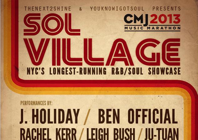 Sol Village Returns to SOBs 10/16 Featuring J. Holiday, Leigh Bush (formerly Sammie) & More!