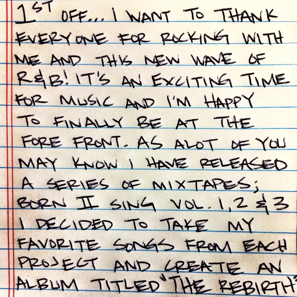 Eric Bellinger Releases Hand Written Letters to Update Fans on New Music