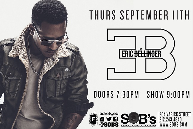 Giveaway: Win Tickets to See Eric Bellinger Perform at SOB's on 9/11 in NYC