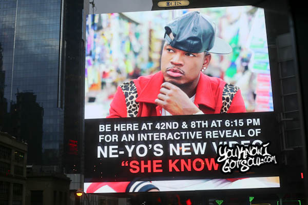 Ne-Yo She Knows Video Unveiling Times Square October 2014