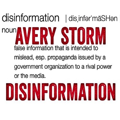 Avery Storm Disinformation
