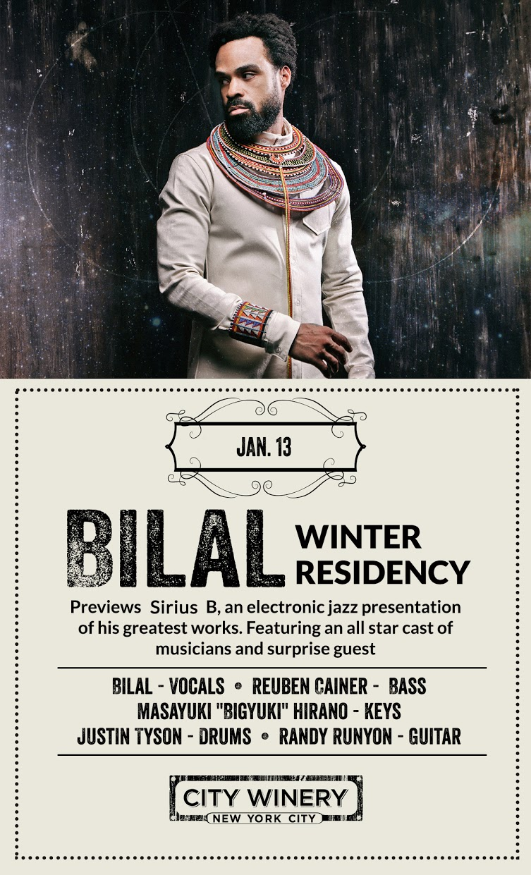 Giveaway: Win Tickets to See Bilal Perform Live at City Winery in NYC 1/13/16