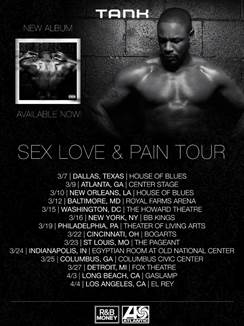 Tank Announces "Sex Love & Pain" U.S. Headlining Tour
