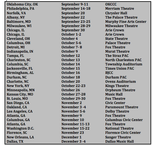 Love Jones the Musical Tour Dates