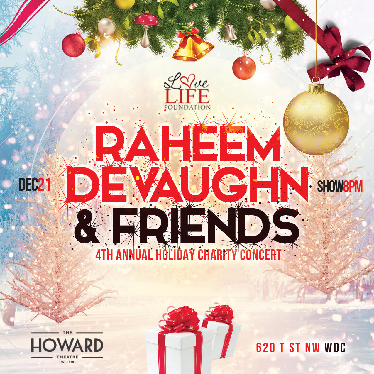 Raheem DeVaughn Announces 4th Annual Holiday Charity Concert With Special Guests Faith Evans, Angie Stone & More