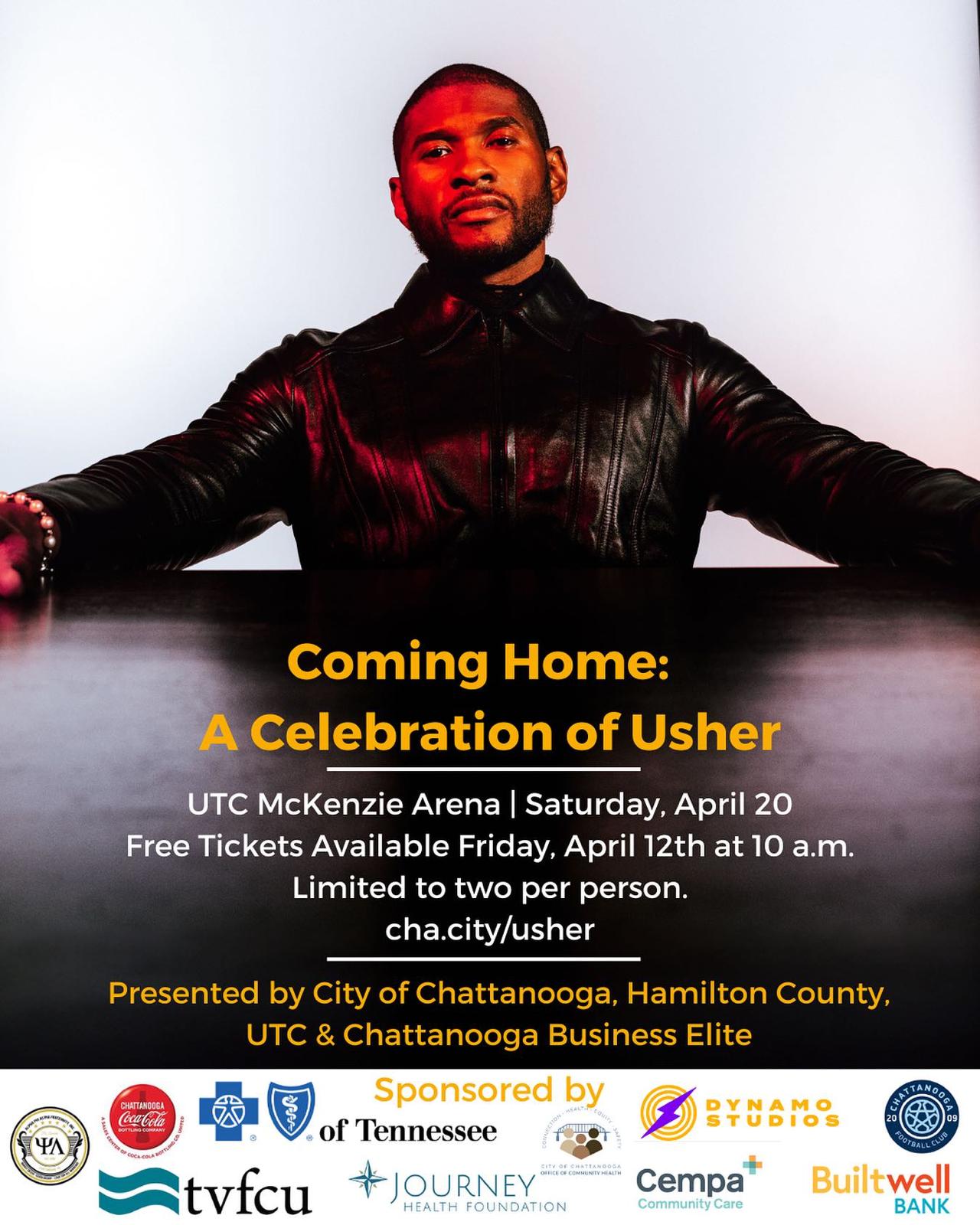 Usher Honored with a Key to the City of Chattanooga on 4/20 #Usher